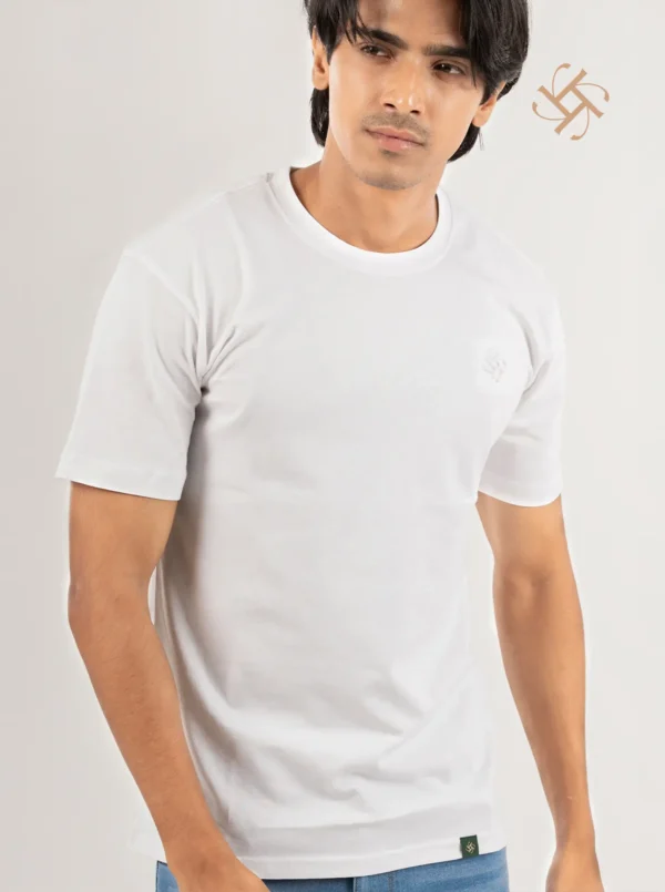 White Color Luxury Addition Cotton Tee 1