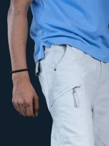 Baggy Fit Zipper Pocket Cargo Pants – Grey