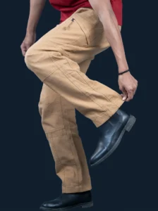 Baggy Fit Zipper Pocket Cargo Pants  – Mustard