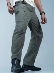 Baggy Fit Zipper Pocket Cargo Pants – Olive